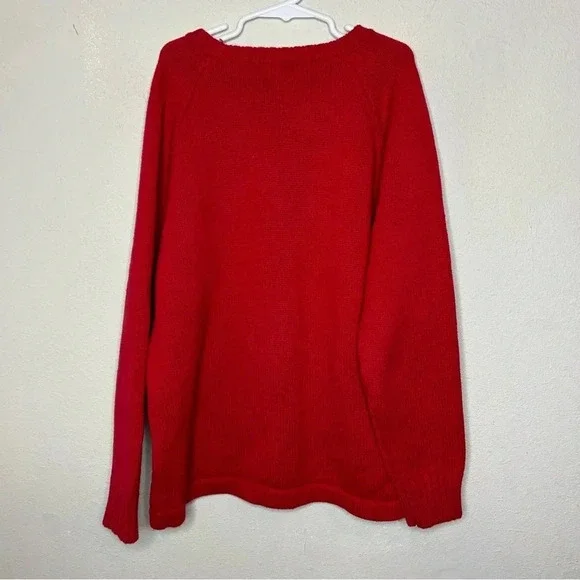 Boys Red Polo Knit Sweater Size Medium - Picture 2 of 5
